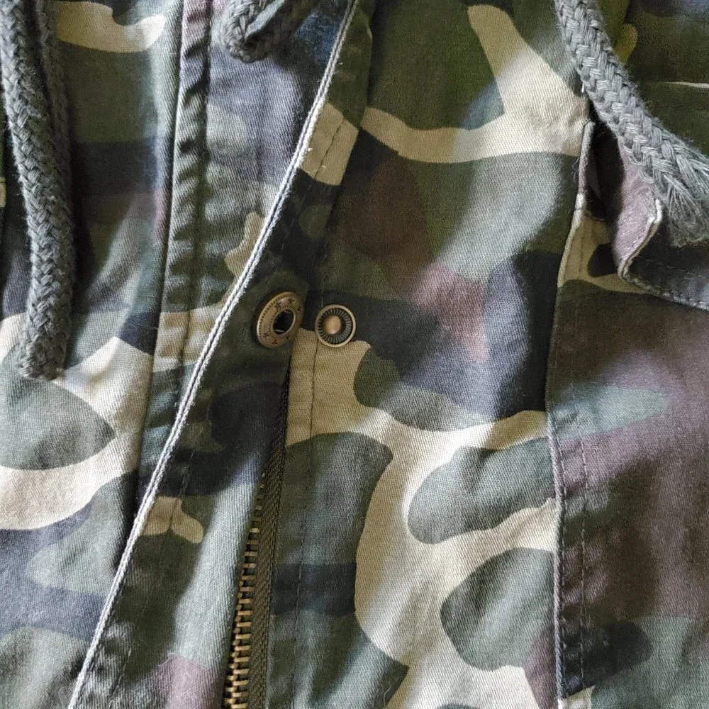 Zenana Outfitters Camouflage Utility Vest with Hood